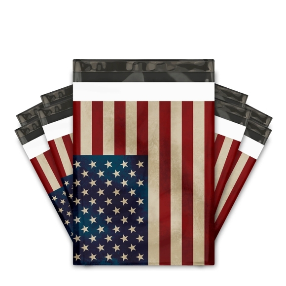 20 Red and Blue Poly Mailers for Office Shipping Supplies - Picture 2 of 4